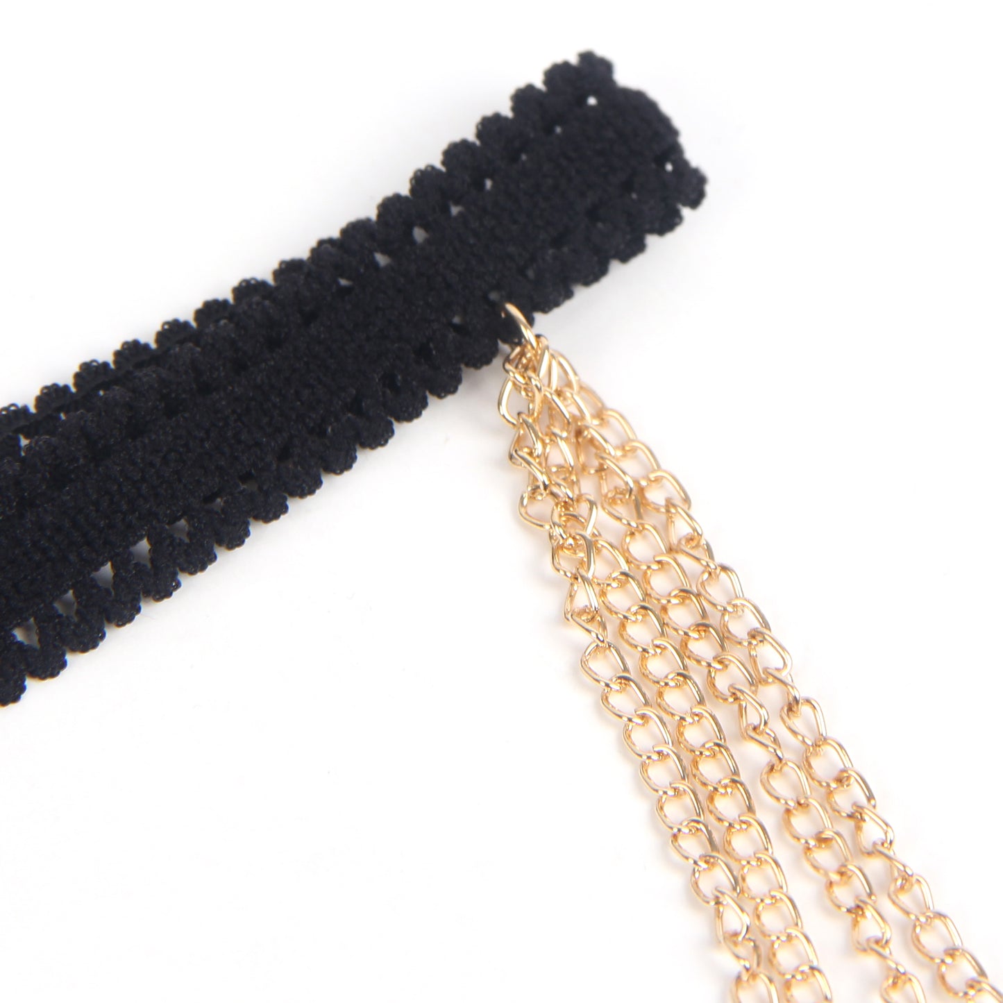 Gold Sexy Four Layers Double Circles Chain Leg Ring