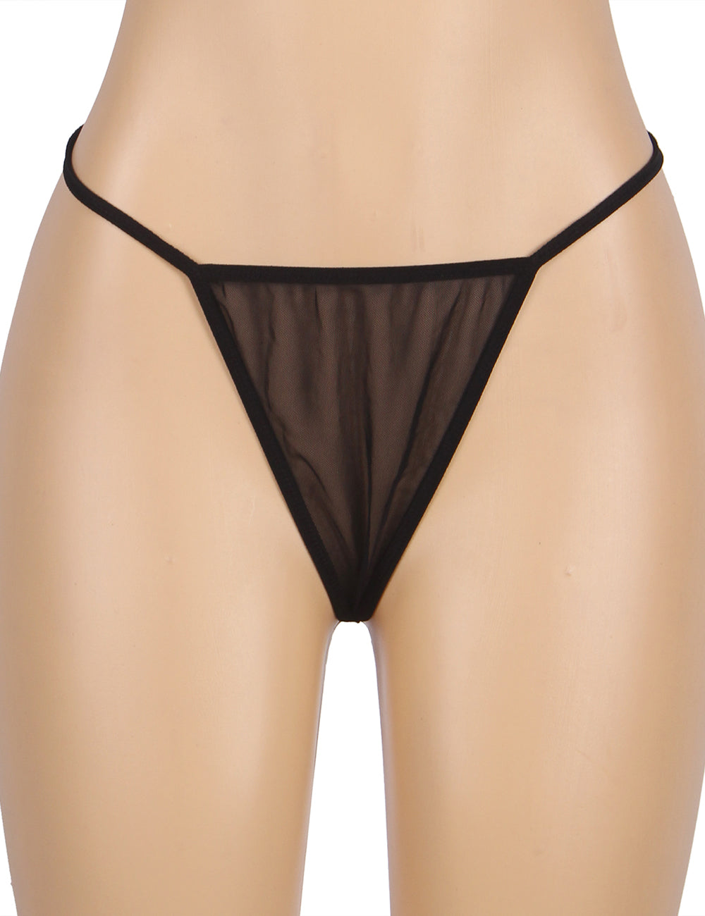 V Neck Black Lace Stitching Strap with Flower Babydoll