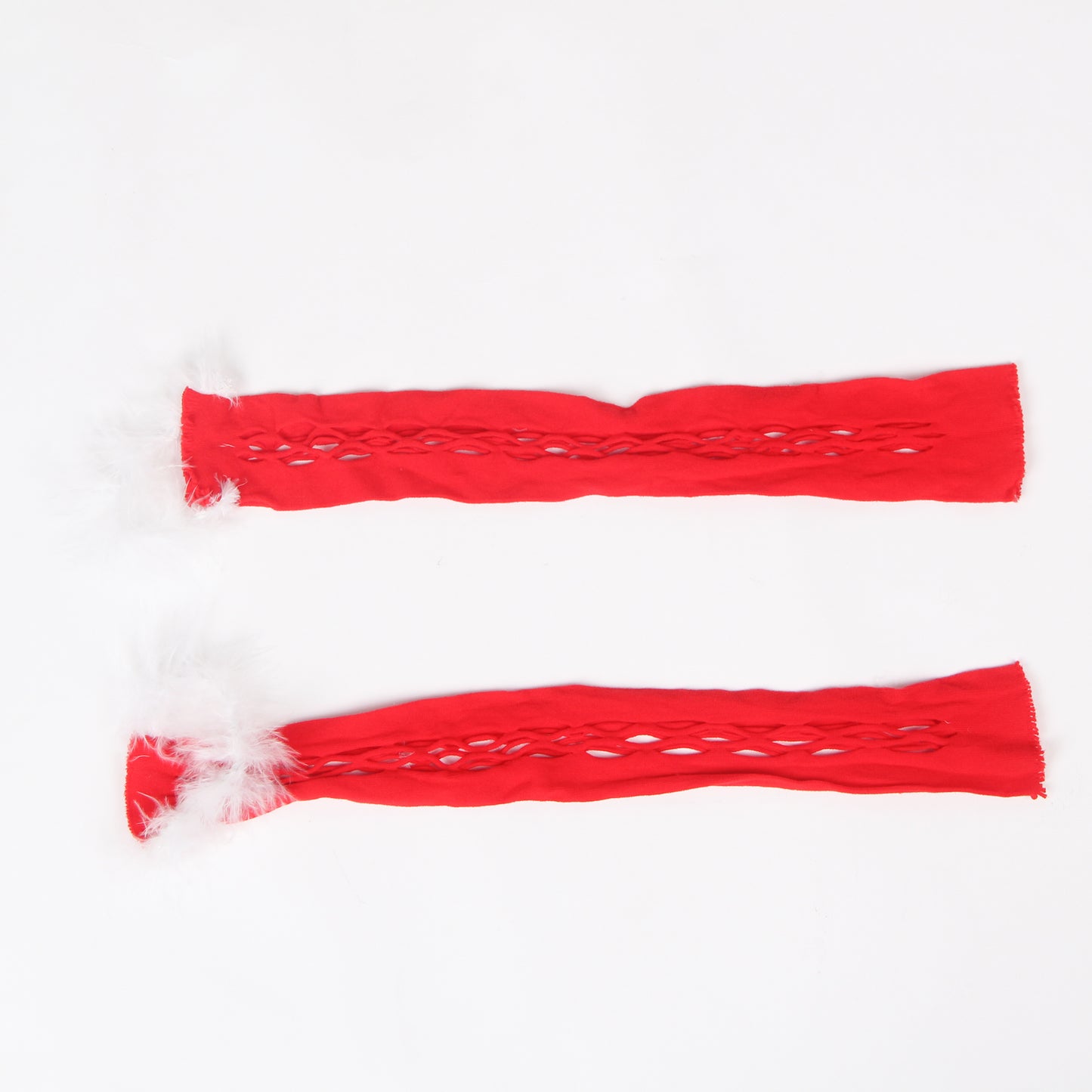 Red Sexy Christmas Fluffy Bodystocking