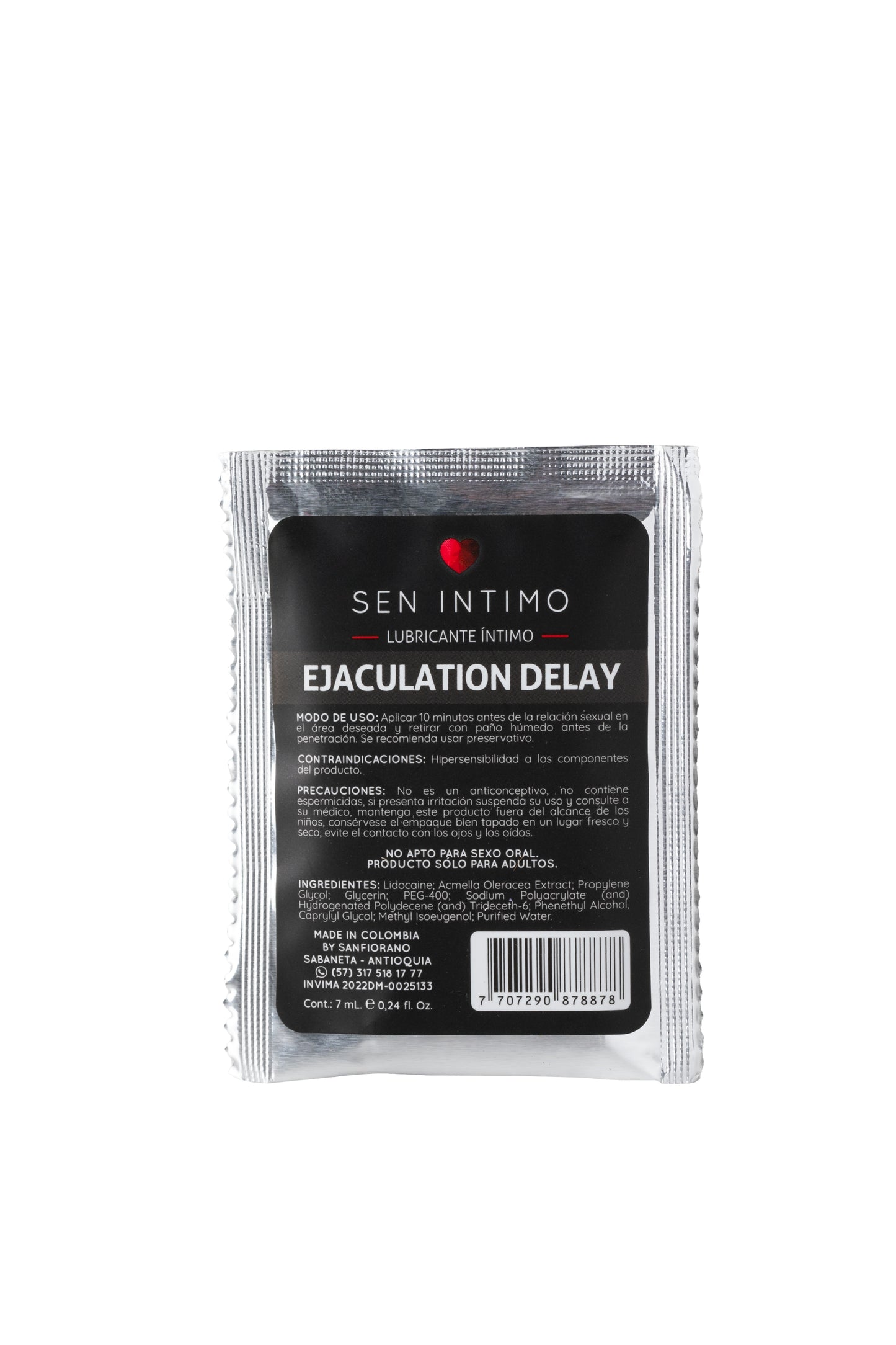 Ejaculation Delay Intimate Lubricant 7 mL