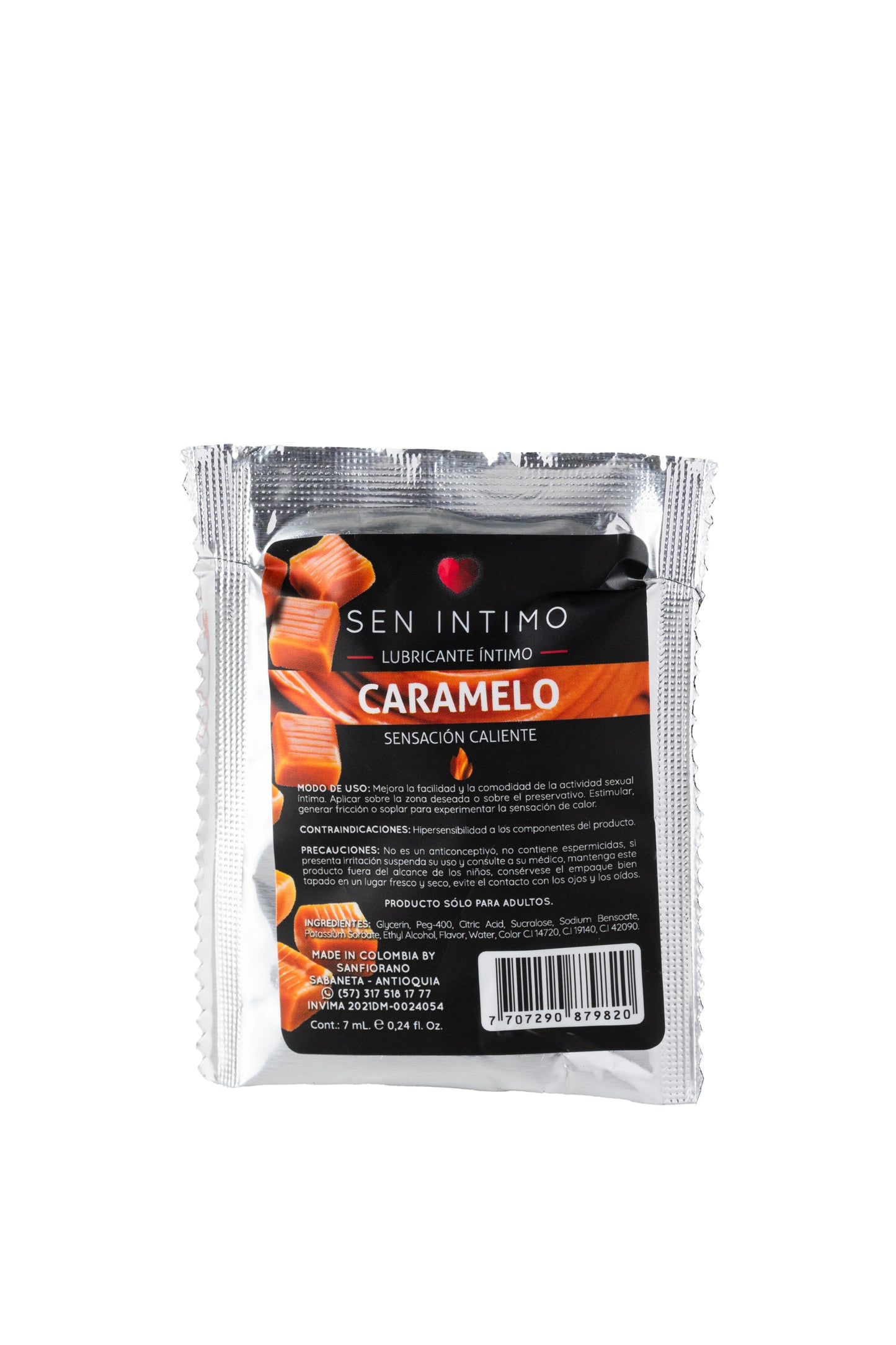 Caramel Intimate Lubricant Heat Sensation 7 mL